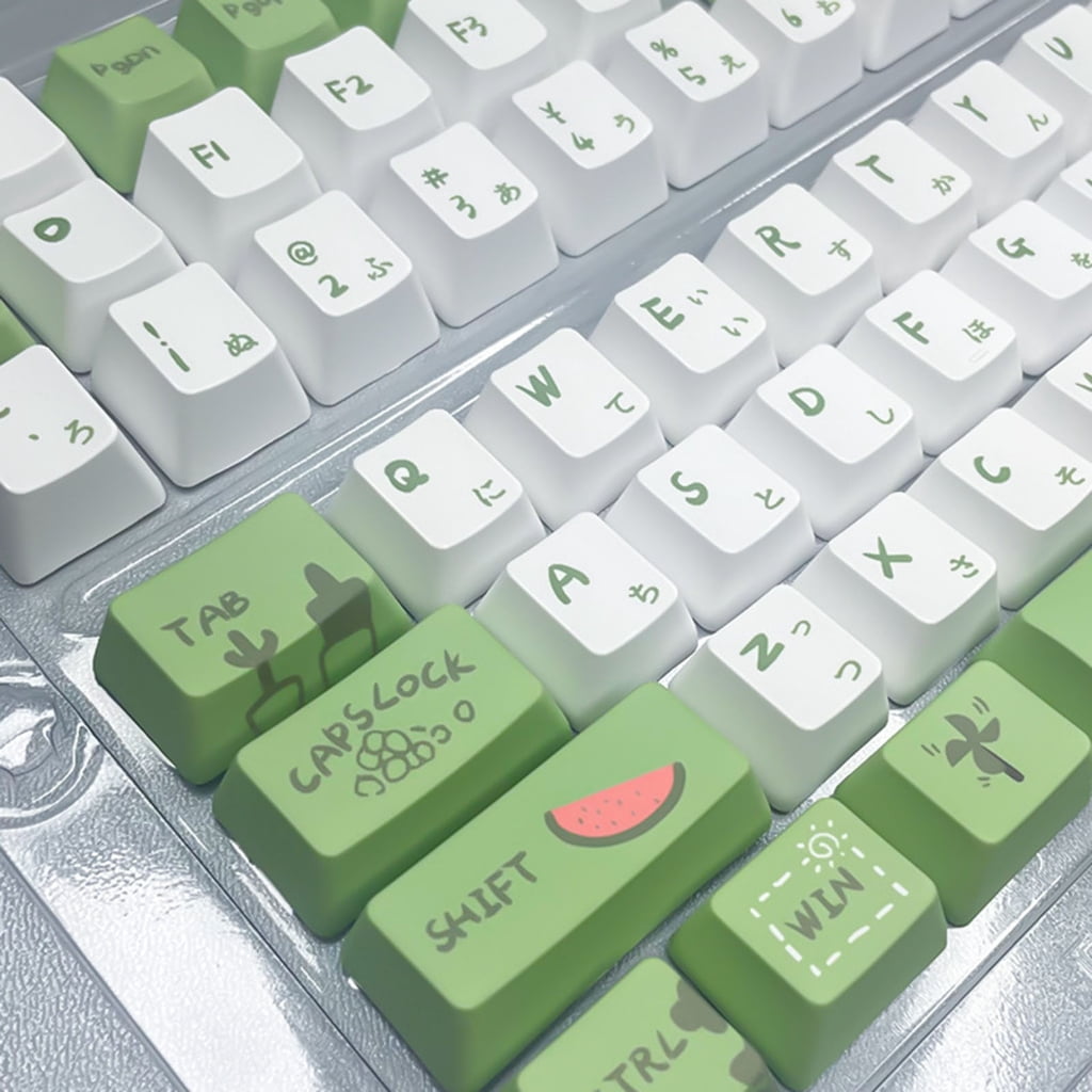 Zeiwohndc PBT Japanese Language XDA/OEM Height Keycaps for 75/87/98/104/108 Keyboards