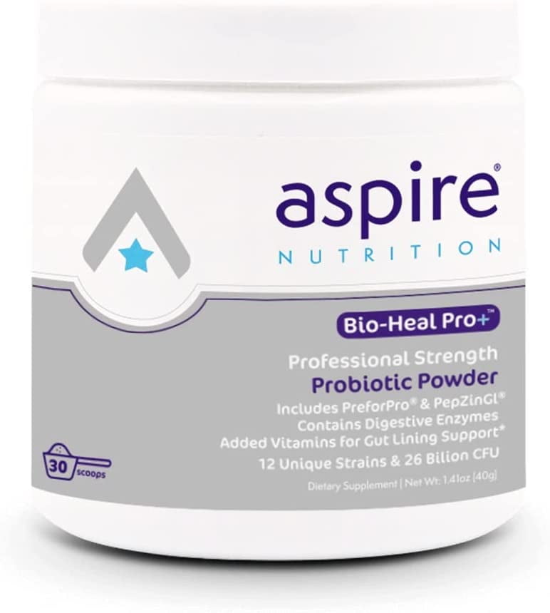 Aspire Nutrition BioHeal Pro+ Plus Probiotic Powder Supplement for