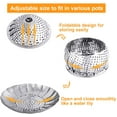 thumbnail image 4 of Veggie Vegetable Steamer Basket, Folding Steaming Basket, Metal Stainless Steel Steamer Basket Insert, Collapsible Steamer Baskets for Cooking Food, Expandable Fit Various Size Pot(5.3" to 8.6"), 4 of 5