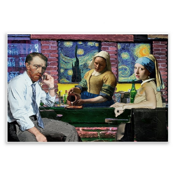 Stupell Industries Classic Paintings Gathered Novelty & Humor Painting Unframed Art Print Wall Art, 15 x 10