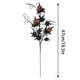thumbnail image 4 of Ramo de calabazas decorativas con hojas de arce, decoración de árbol, flores realistas, ramo de calabazas de arce negro para decoración de festivales, color negro, 4 of 5