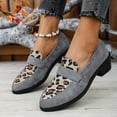 thumbnail image 4 of uvwlwu Women's Casual Loafers On Shoes Fashion Leopard Print Suede Heel Comfortable Walking Sneakers For Ladies(Grey,8.5), 4 of 8