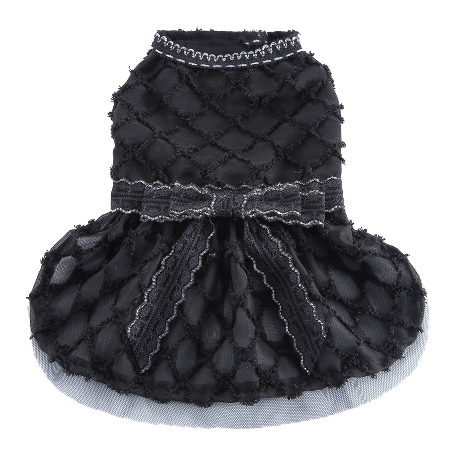 SMALL DOG - Black and Ivory Formal Doggy Dress