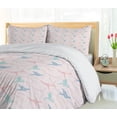 thumbnail image 4 of Ambesonne Birds Duvet Cover Set, Flying Bird Branches Graphic, 2-Calking, Pale Rose Pale Seafoam, 4 of 6