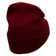thumbnail image 3 of Fencing Foil Embroidered 12 inch Acrylic Cuffed Long Beanie - Maroon OSFM, 3 of 5