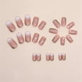 thumbnail image 4 of Christmas Decoration Fofosbeauty 24pcs Press on False Nails,Fake Nails for New Year Valentine's Gift,Coffin Gold Dust Love, 4 of 10