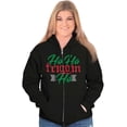 thumbnail image 3 of Funny Christmas Ho Ho Friggin Ho Unisex Fleece Graphic Zip Up Hoodie Brisco Brands 2X, 3 of 5