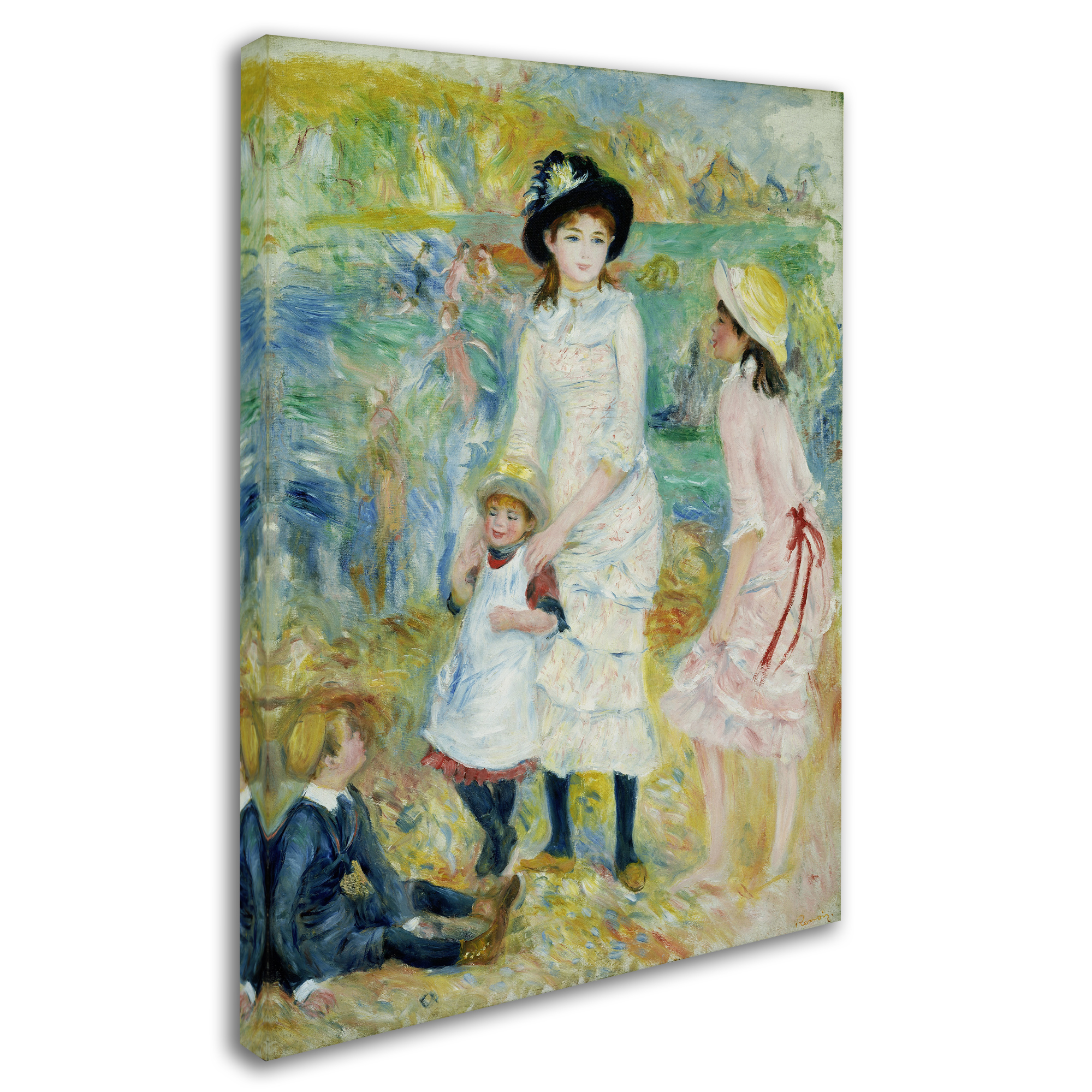 Trademark Fine Art 'Children On The Seashore Guernsey' Canvas Art by Renoir