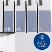 FEIYUE FY515 2/3/4 Thread Serger Overlock Machine, Durable Heavy-Duty Metal Frame, 1,200 Stitches Per Minute