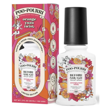 Poo-Pourri Before-You-Go Toilet Spray, Orange Yuzu Twist, 2 fl oz, Limited Time Spring Fragrance