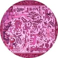 thumbnail image 1 of Ahgly Company Indoor Round Animal Pink Traditional Area Rugs, 7' Round, 1 of 4