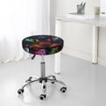 thumbnail image 4 of Picia Futuristic Cat Warrior pattern Round Stool Covers Comfy Seat Covers Stretch Removable WashableChair Slipcover Round Bar Chair Cushion Cover-14 inch, 4 of 7