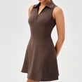 thumbnail image 4 of FcBaudy Robes pour Femmes, Robes d'Été pour Femmes Jupe de Tennis à Revers pour Femmes Séchage Respirant Taille Couleur Contrastante Robe de Sport Décontractée de Mise en Forme Robe pour Femmes, 4 of 6