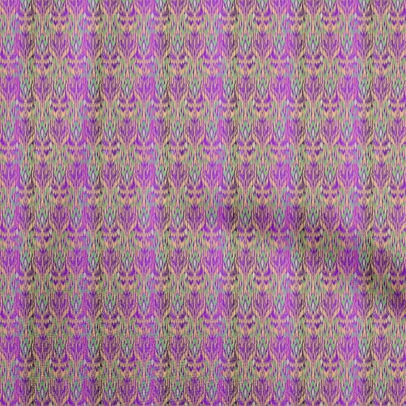 oneOone Velvet Purple Fabric Asian Ikat Sewing Fabric By The Yard Printed Diy Clothing Sewing Supplies 58 Inch Wide