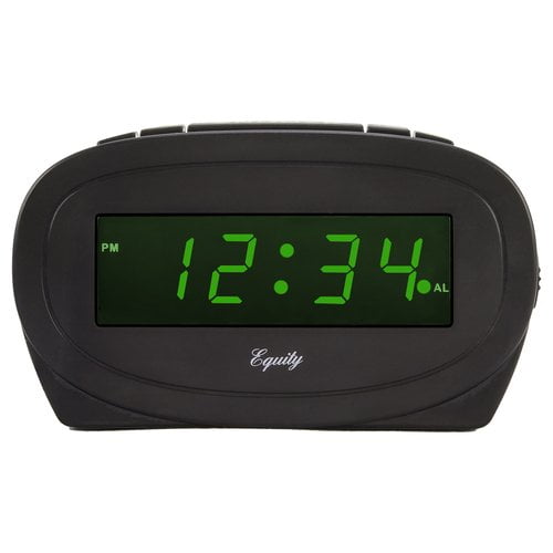 Sharp Mini Digital Alarm Clock SPC500A Battery Power Black Compact Travel for sale online 