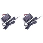 2X Dual Red LED Digital Display Thermometer Waterproof Temperature Sensor 0.56 Inch,2x monitor 4x 1M waterproof metal probe 2x Wiring,Black