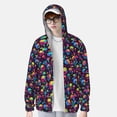 thumbnail image 2 of Balery Skull rainbow color mushroom Sudadera ligera de manga larga con capucha y protección solar UPF 50+ para hombre y mujer, ideal para pesca y running-Medium, 2 of 7