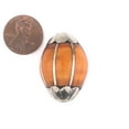 thumbnail image 2 of The Bead Chest Hand-Capped Moroccan Resin Bead 32x22mm Morocco African Multicolor Oval Handmade, 2 of 4