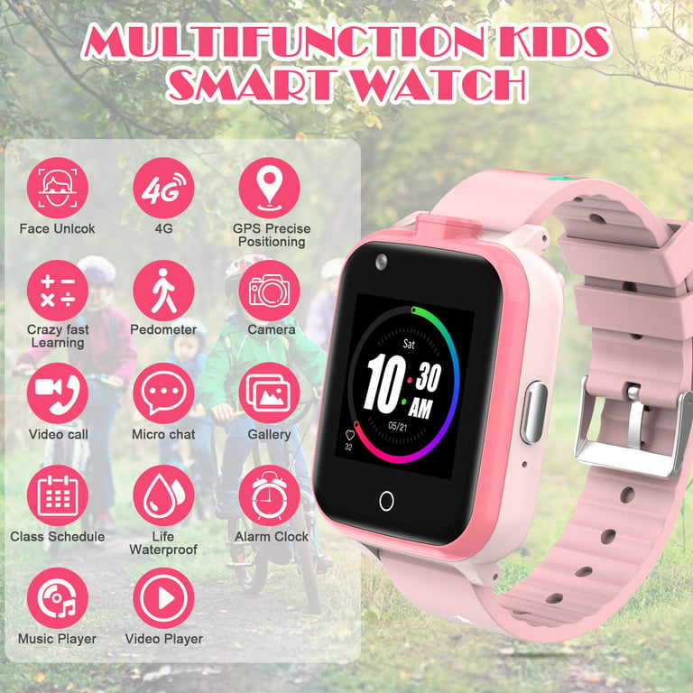 CJC 4G Smart Watch for Kids, Smartwatch Phone with GPS, SOS, WiFi, HD  Camera, Video & Voice Call, Music, Touch Screen, Birthday Xmas Gifts for  3-12