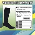 thumbnail image 7 of SOCKS'NBULK 32 Inch Wholesale Men's Long Tube Socks, Cotton Big And Tall Tube Socks Size 13-16 (Black, 36), 7 of 7