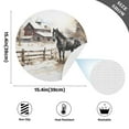 thumbnail image 2 of Ryvnso Horse Farmhouse Round Plate Mats Dining Table Placemat Set of 4 for Holiday Decoration, 2 of 7