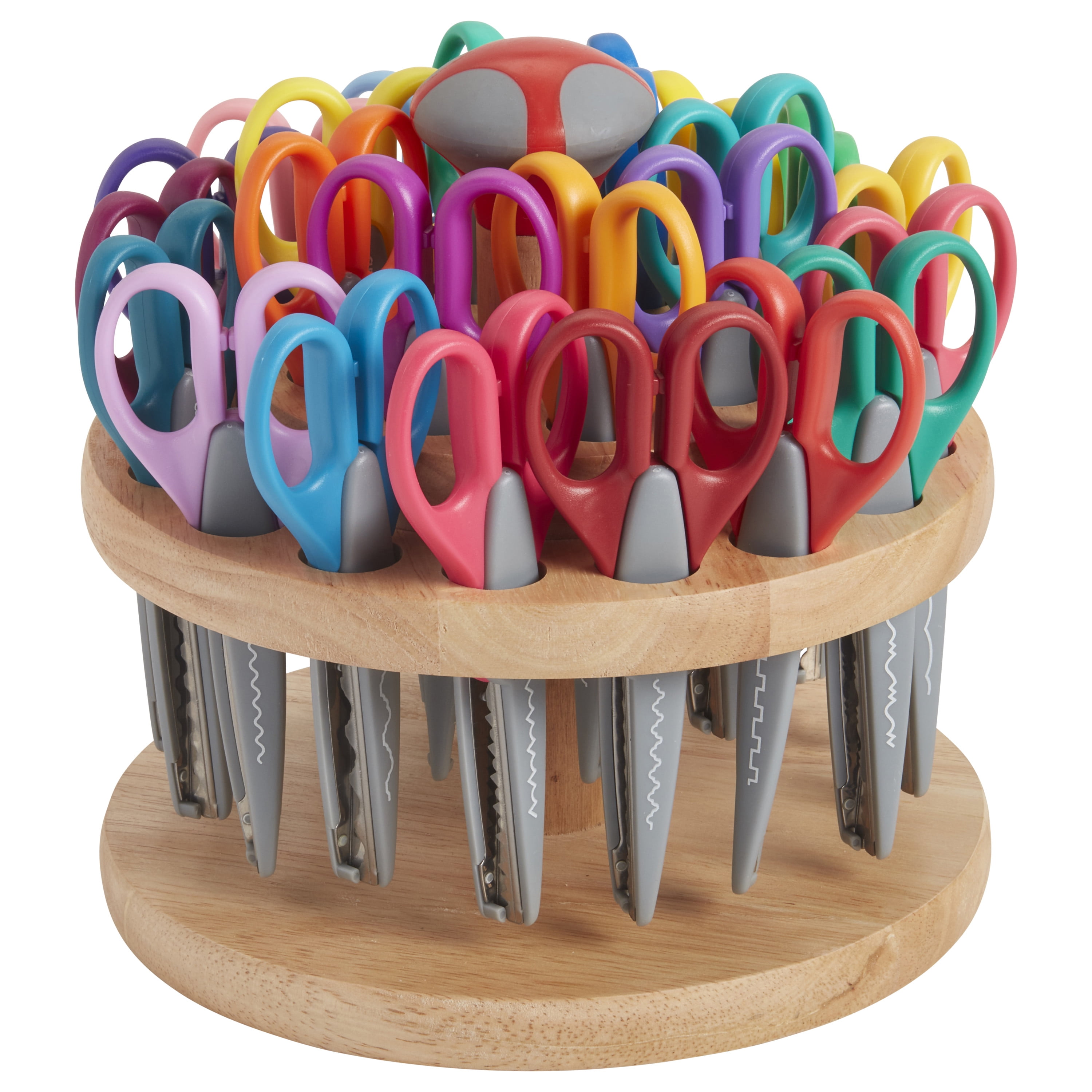 Kraft Edgers® Scissors with Rotating Hardwood Rack 24-Piece - Walmart.com