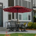 thumbnail image 6 of JUSTLET 11' Outdoor Patio Market Solar Umbrella w/ LED Lights, Red, 6 of 8