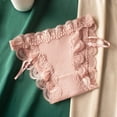 thumbnail image 4 of FAIWAD String pour Femme à Bordure en Dentelle Taille Mi-Basse à Lanières Respirant G-String Strings Culottes Extensibles Sans Coutures, 4 of 5