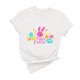 thumbnail image 1 of Tops de Cuello Alto para las Mujeres Pascua Impresa Camiseta Cuello Redondo de Manga Corta, Poliéster Spandex, 1 of 3