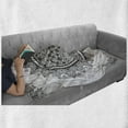 thumbnail image 6 of Mystic Soft Flannel Fleece Throw Blanket, Ornate Crescent Moon with Stars and Mandala Eastern Graphic, Cozy Plush for Indoor and Outdoor Use, 50" x 70", White Beige and Black, by Ambesonne, 6 of 6
