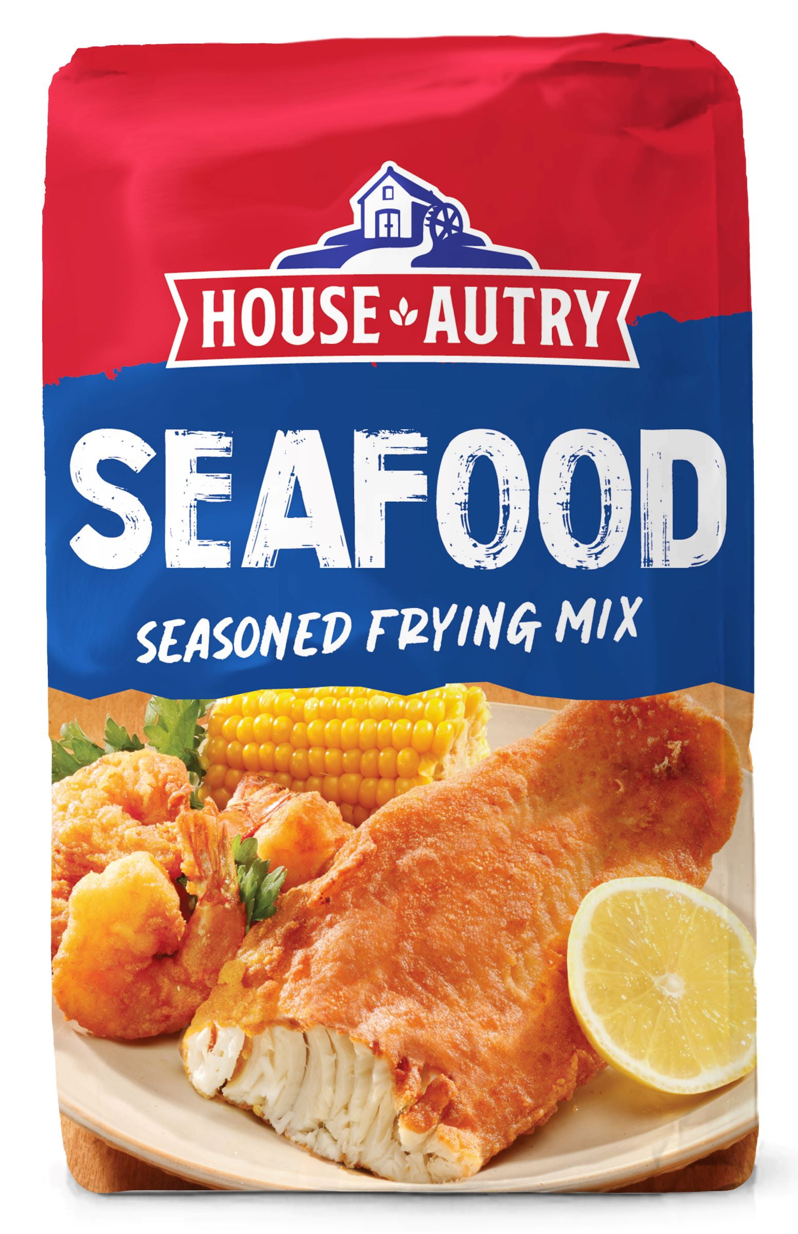 (2 pack) House Autry Seafood Breader 5lb Bag Crispy Seasoned Coatings & Batters Frying Mix