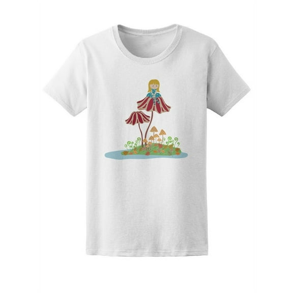 Cute Fairy Tale Lady T-Shirt Women -Image by Shutterstock, Female Small