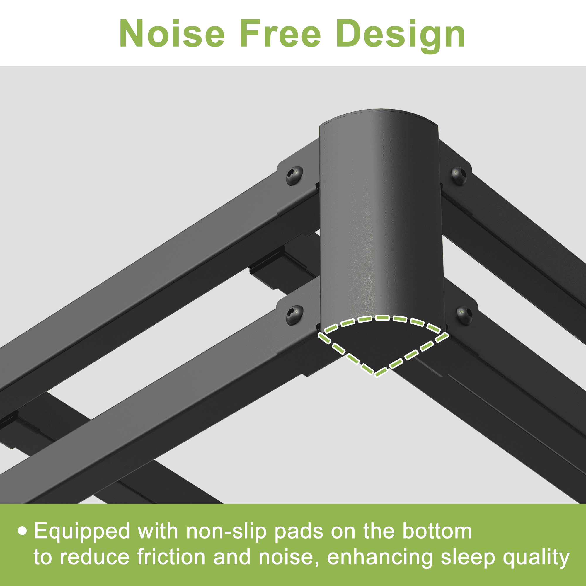 Napcenter 5 inch Full Size Box Spring, Mattress Foundation, Heavy Duty Metal, Included Fabric Cover, Noise Free, Easy Assembly