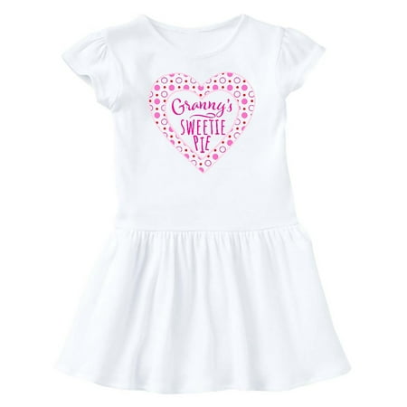 

Inktastic Granny s Sweetie Pie with Pink Hearts Gift Baby Girl Dress