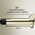 thumbnail image 3 of HOT TOOLS 24K Gold Extended Barrel Spring Curling Iron 1.25" with Clamp for Tousled Curls, 3 of 6