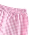 thumbnail image 6 of Xyant Toddler Baby Girl Clothes Summer Short Sleeve Crewneck Goose Embroidery T Shirt + Elastic Plaid Shorts 2Pcs Outfits Set (Pink,6-12 Months), 6 of 7