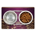 thumbnail image 1 of Eastern Pet Mat for Food and Water, Oriental and Abstract Swirly Floral Frame Vintage Style, Non-Slip Rubber Mat for Dogs and Cats, 18" X 12", by Ambesonne, 1 of 2