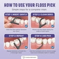 thumbnail image 5 of 200 Count Single Thread Dental Floss Picks, Charcoal Infused, Vegan Corn Straw Handle, Anti-fray Floss Sticks for Adult Interdental Cleaning & Gum Care, 5 of 14