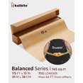 thumbnail image 2 of Katbite Parchment Paper Roll 15in x 115ft, Unbleached Pachment Baking Paper Roll 145 Sq.Ft, Non-Stick and Extra Longer Parchment Paper with Portable Serrated Cutter for Baking,Cooking,Space-Saving, 2 of 7
