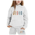 thumbnail image 4 of Toddler Jesus Loves You Hoodies Long Sleeve Cute Graphic Hoodies Girls Oversize Pullover and Sweatpants 2 Piece Fall Winter Clothes Preppy Clothes 2-3 Years Cute&nbsp;Boys Girls&nbsp;Clothing, 4 of 6