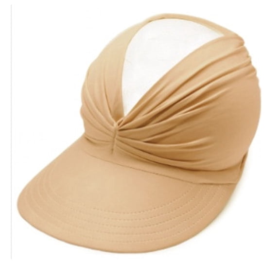50 UV Protection Hats for Women, Lightweight Open Top Quick Dry Wide Brim Sun Visor Hat for Beach, Hiking, Travel(Beige)