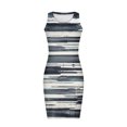 thumbnail image 3 of Fankiway Robe Débardeur Sans Manches à Encolure Ronde Imprimée Bodycon Décontractée pour Femmes Robes d'Été pour Femmes Liquidation Robes pour Femmes Grande Taille Liquidation, 3 of 4