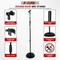 thumbnail image 5 of Heavy Duty Adjustable Floor Mic Stand 2-Pack (37.5-70") w/180° Angle & Cable Clips - Weighted Base, 4.6lb Capacity, 5 of 9