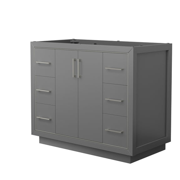Wyndham Collection WCF111142SKGCXSXXMXX Icon 42" Single Free Standing Vanity Cabinet Only