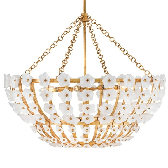 Fredrick Ramond Fr41636 Azalea 12 Light 36" Wide Chandelier - Brass