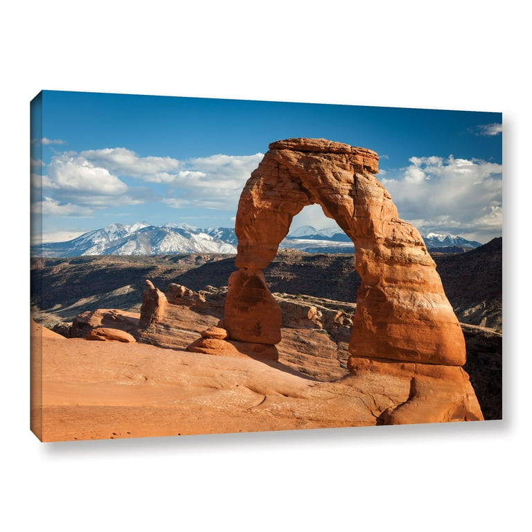 Brushstone Delicate Arch Daytime Horizontal Gallery Wrapped Floater-framed Canvas Wall Art - 77395310018