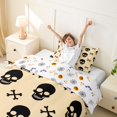 thumbnail image 3 of Homewish Skull Twin Duvet Cover For Boys Girls,Happy Halloween Twin Bedding,Cream,Halloween Reversible,2pcs,1 Duvet Cover and 1 Pillowcase, 3 of 6