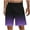 Purple, variant on Mens Ombre Swim Trunks Lightweight Casual Tie Dye Gradient Color Drawstring Elastic Waist Beach Vacation Surfing Board Shorts with Pockets Purple XXL