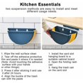 thumbnail image 2 of Contenedores de basura de cocina, contenedor de basura colgante plegable para cocina, oficina, baño (azul), 2 of 5