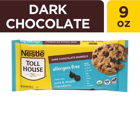 Nestle Toll House Allergen Free Dark Chocolate baking Chips, 9 oz Bag